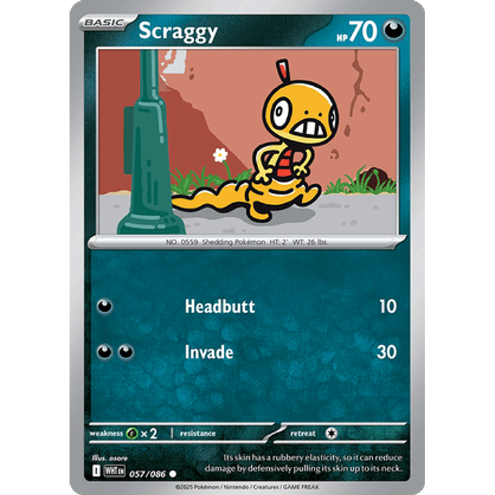 Scraggy #57/86 White Flare 1