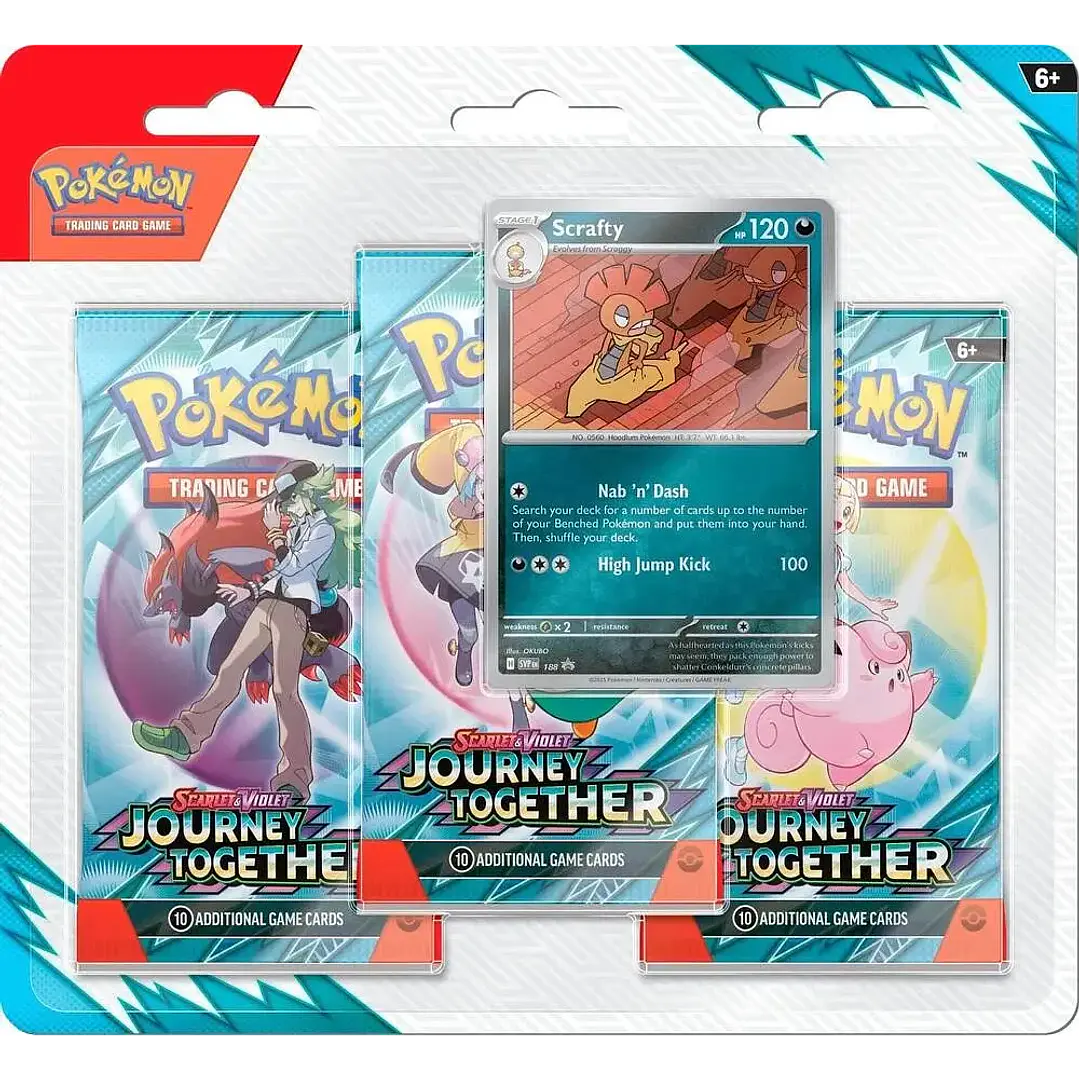Pokemon TCG Scarlet & Violet Journey Together - 3 - Pack Blíster Inglés 1