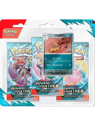 Pokemon TCG Scarlet & Violet Journey Together - 3 - Pack Blíster Inglés