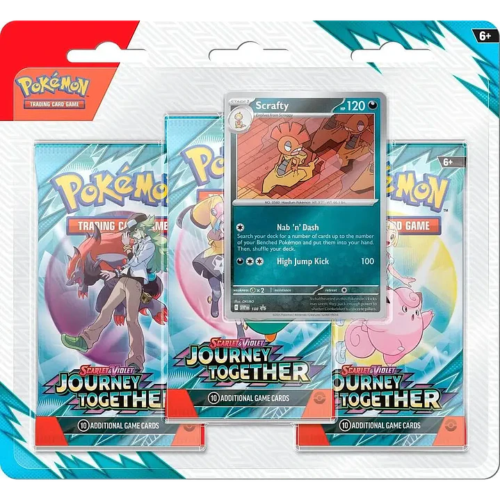 Pokemon TCG Scarlet & Violet Journey Together - 3 - Pack Blíster Inglés 1