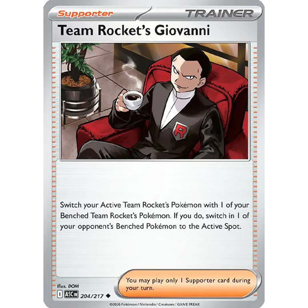 Team Rocket's Giovanni - 204/217 Ascended Heroes 1