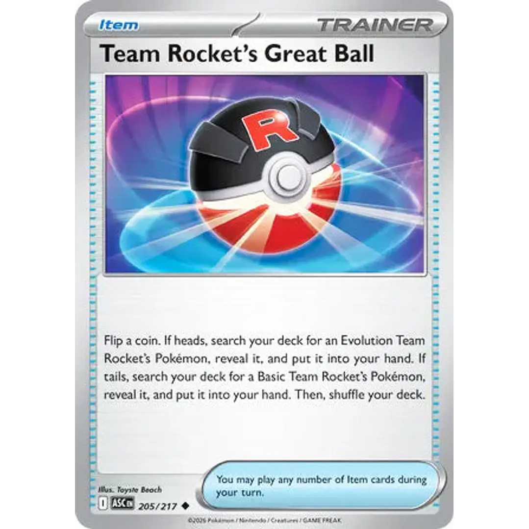 Team Rocket's Great Ball - 205/217 Ascended Heroes 1