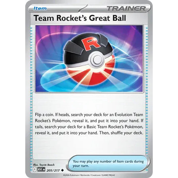 Team Rocket's Great Ball - 205/217 Ascended Heroes 1