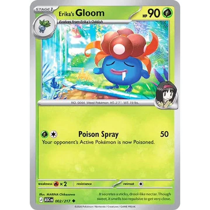 Erika's Gloom - 002/217 Ascended Heroes 1