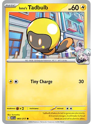 Iono's Tadbulb - 069/217 Ascended Heroes