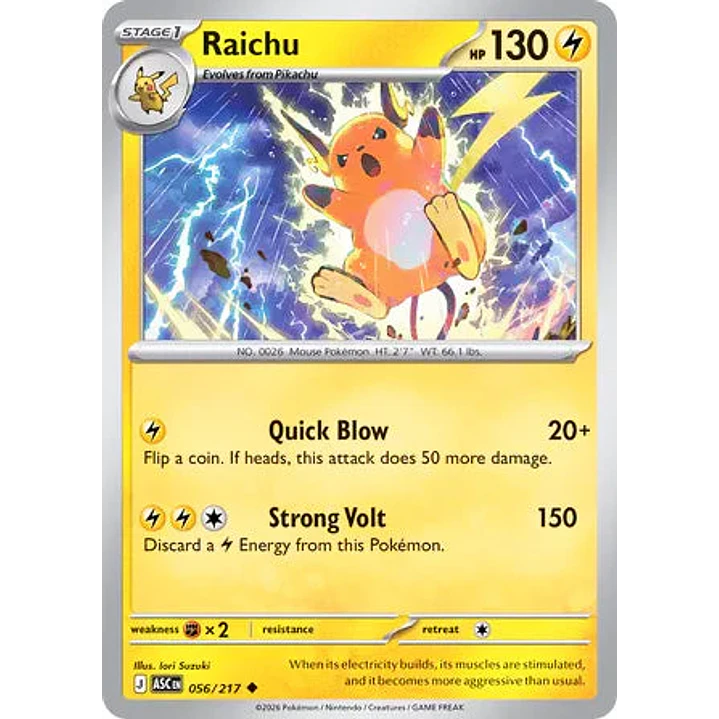 Raichu - 056/217 Ascended Heroes 1
