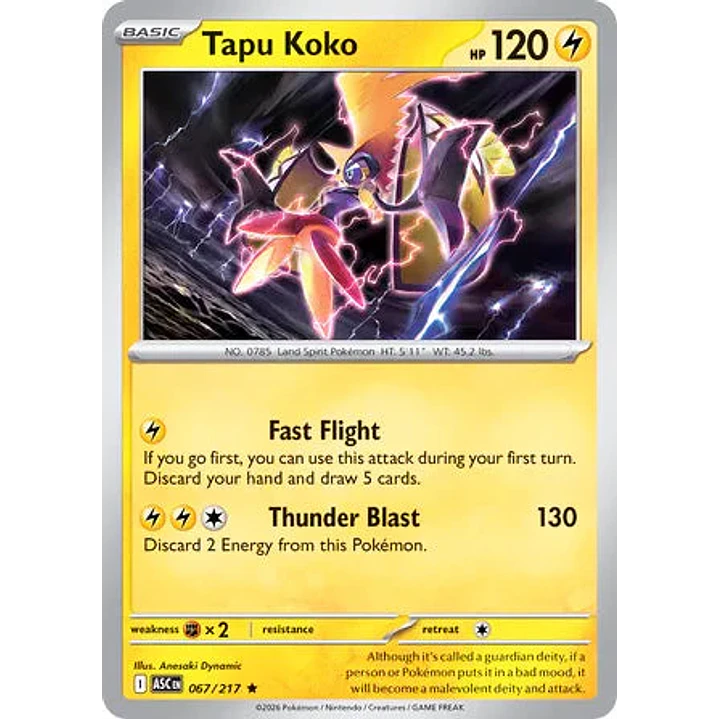 Tapu Koko - 067/217 Ascended Heroes 1