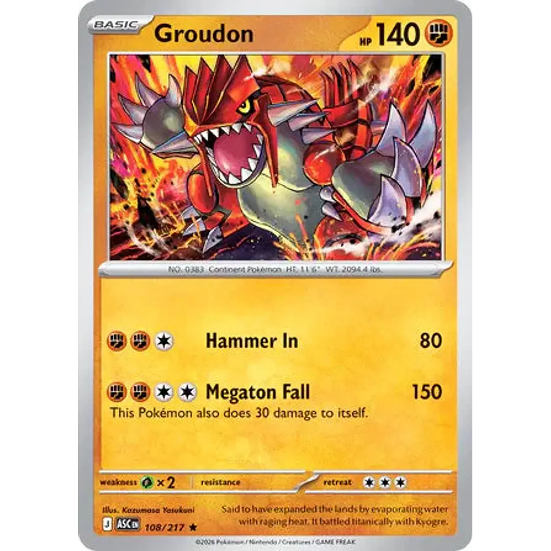 Groudon - 108/217 Ascended Heroes 1