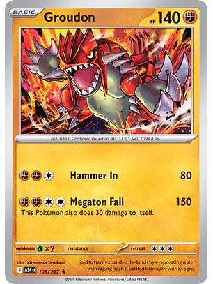 Groudon - 108/217 Ascended Heroes