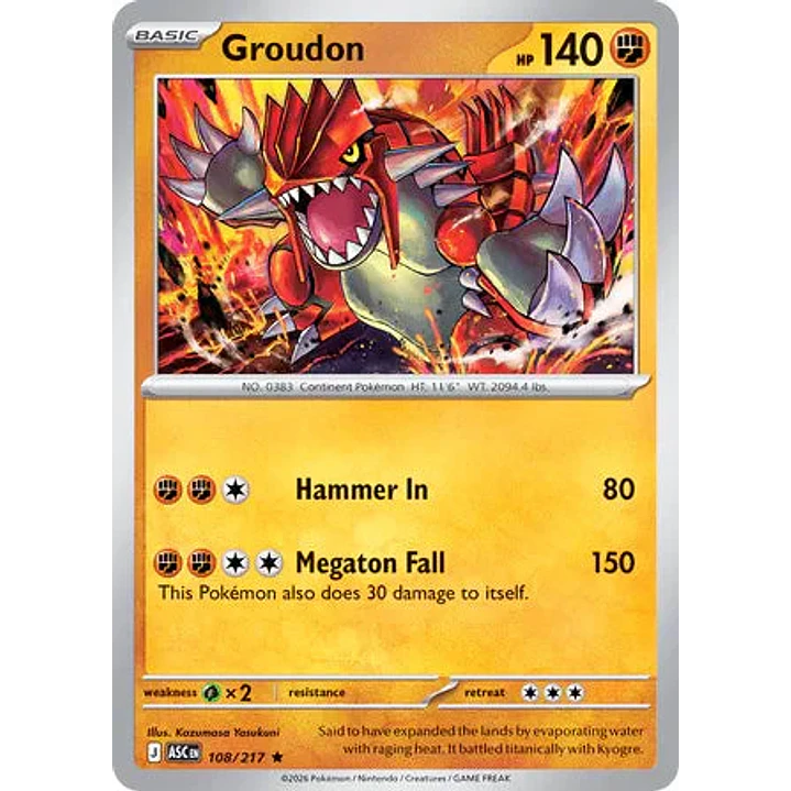 Groudon - 108/217 Ascended Heroes 1