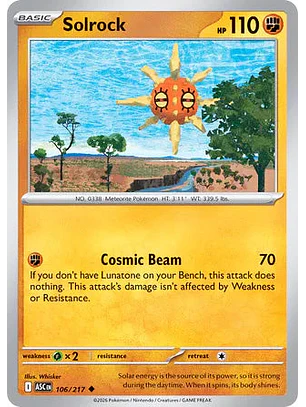 Solrock - 106/217 Ascended Heroes