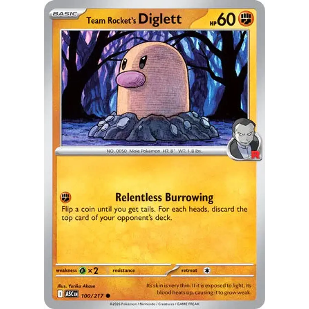Team Rocket's Diglett - 100/217 Ascended Heroes 1