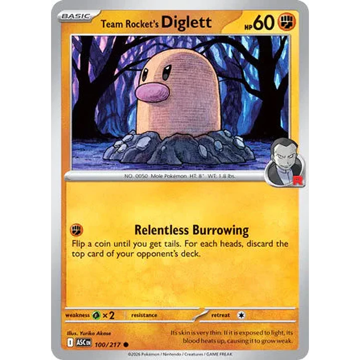 Team Rocket's Diglett - 100/217 Ascended Heroes 1