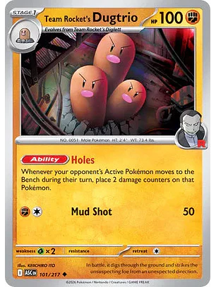 Team Rocket's Dugtrio - 101/217 Ascended Heroes