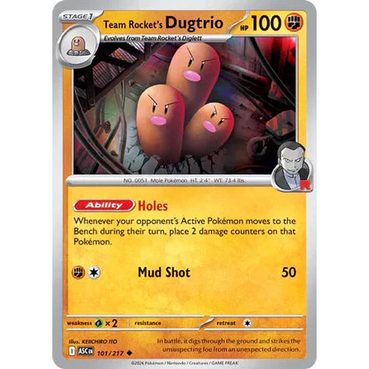 Team Rocket's Dugtrio - 101/217 Ascended Heroes 1