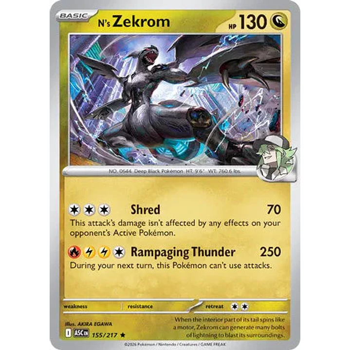 N's Zekrom - 155/217 Ascended Heroes 1