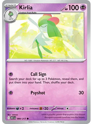 Kirlia - 088/217 Ascended Heroes
