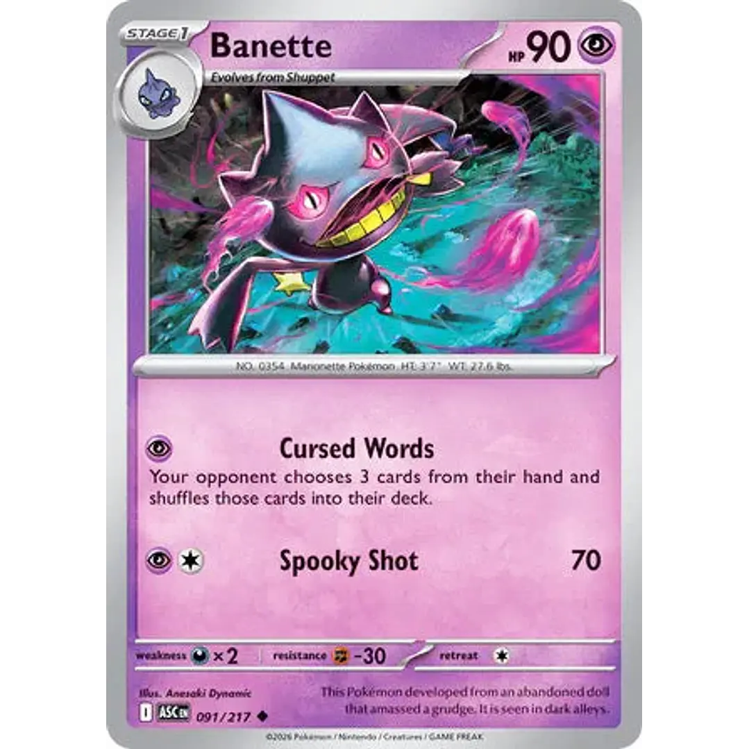 Banette - 091/217 Ascended Heroes 1