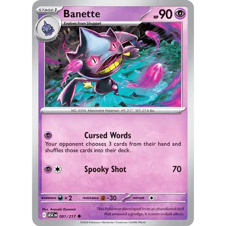 Banette - 091/217 Ascended Heroes 1