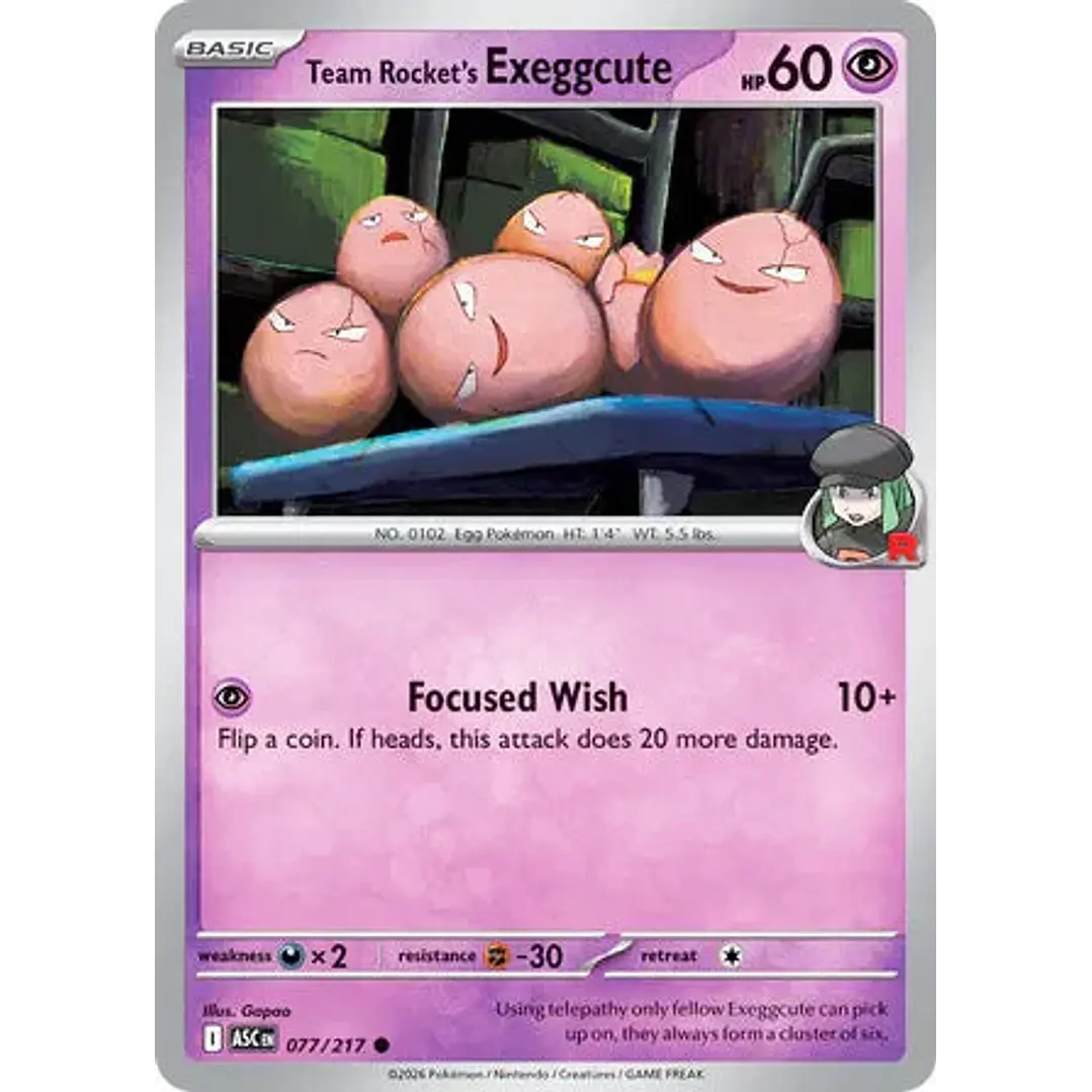 Team Rocket's exeggcute - 077/217 Ascended Heroes 1