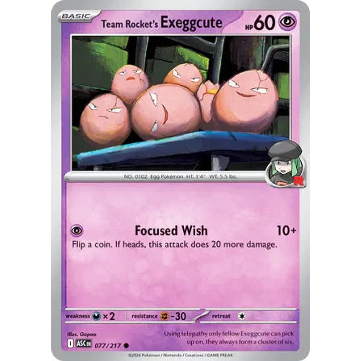 Team Rocket's exeggcute - 077/217 Ascended Heroes 1