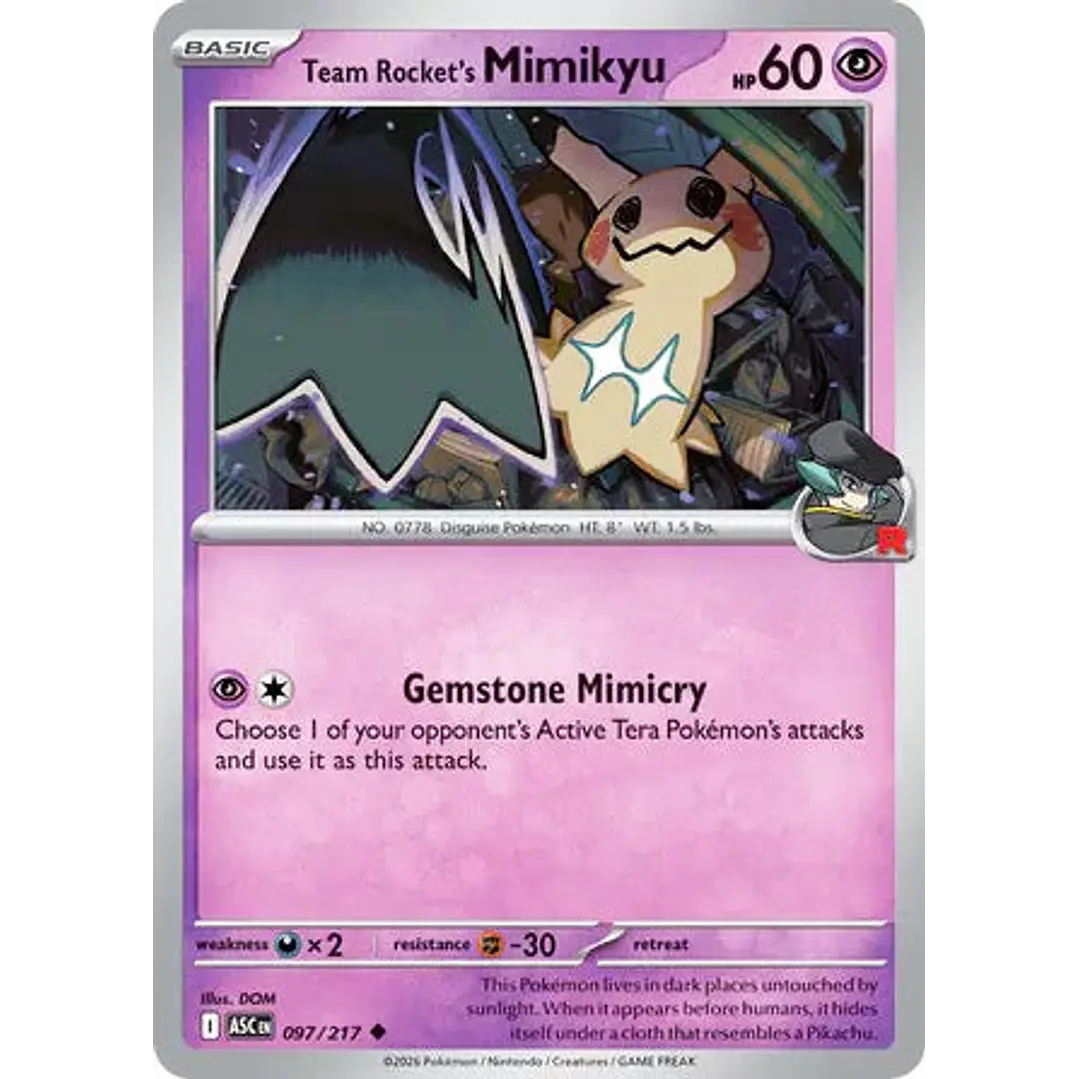 Team Rocket's Mimikyu - 097/217 Ascended Heroes 1