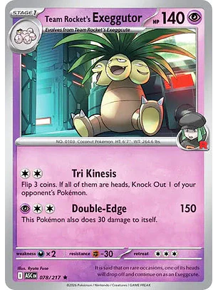 Team Rocket's exeggutor - 078/217 Ascended Heroes