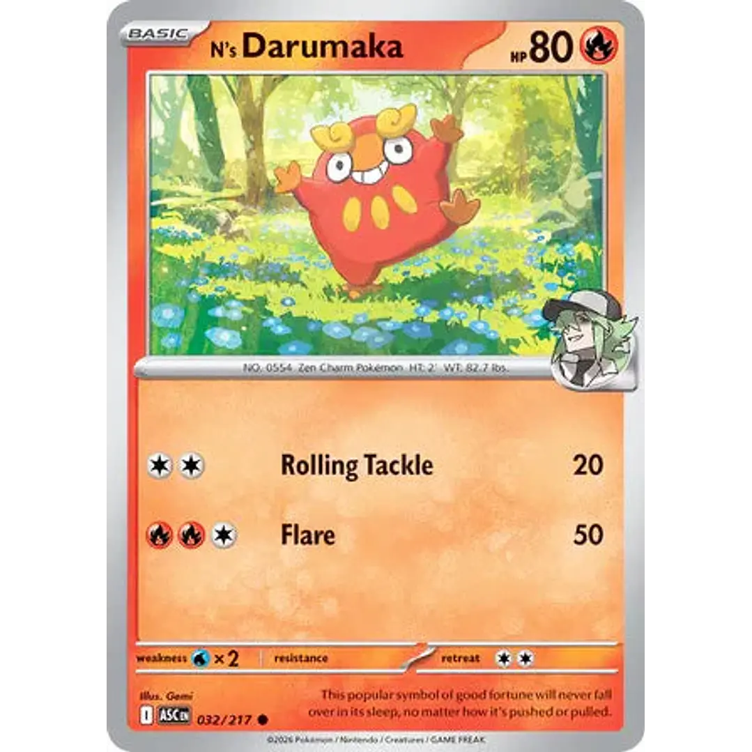 N's Darumaka - 032/217 Ascended Heroes 1