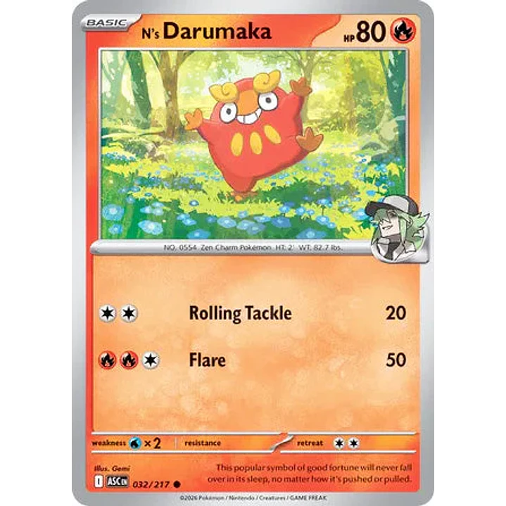N's Darumaka - 032/217 Ascended Heroes 1