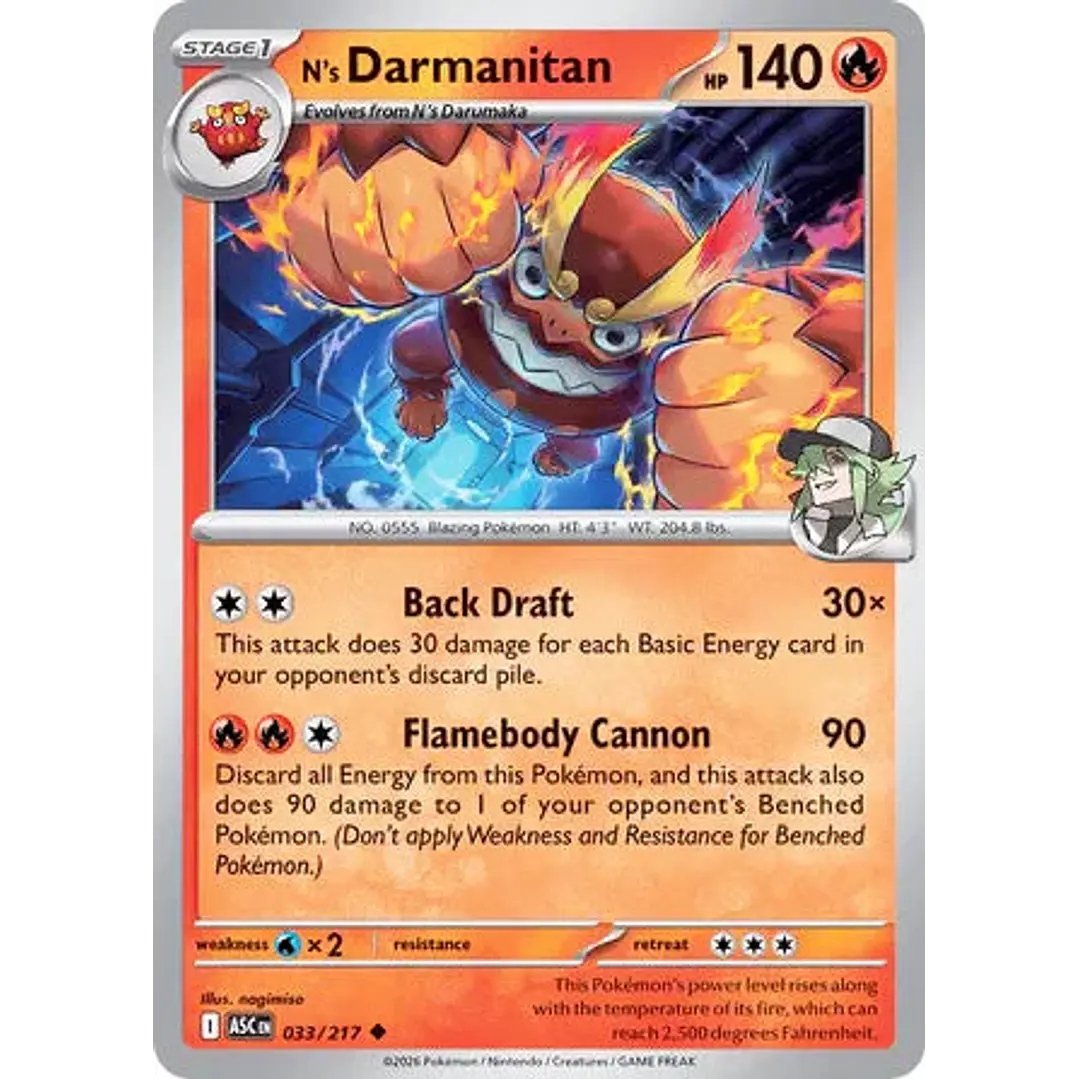 N's Darmanitan - 033/217 Ascended Heroes 1