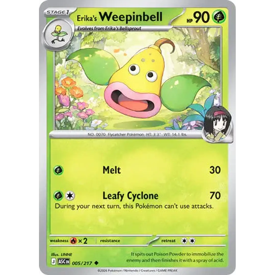 Erika's Weepinbell - 005/217 Ascended Heroes 1