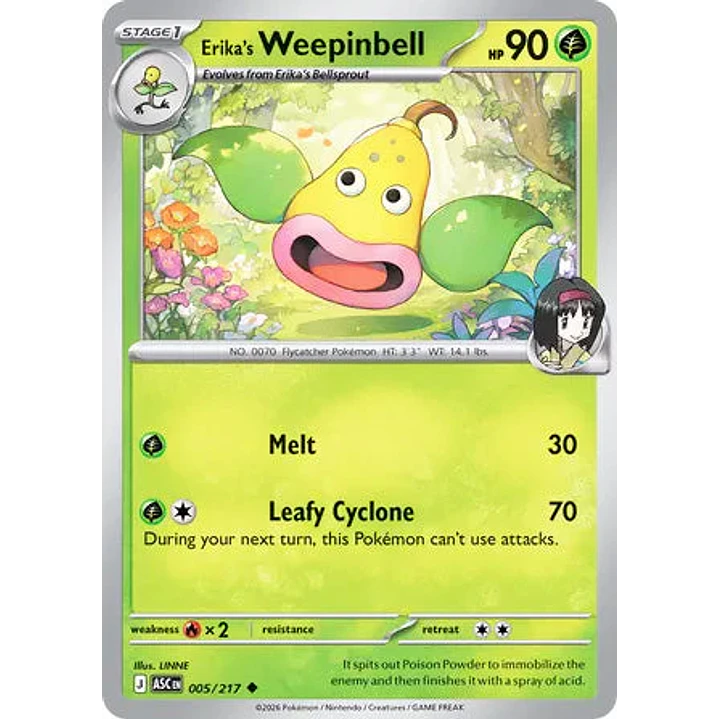 Erika's Weepinbell - 005/217 Ascended Heroes 1