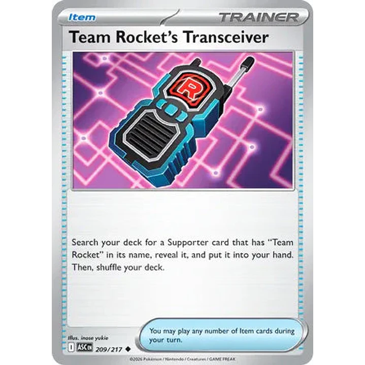 Team Rocket's Transceiver - 209/217 Ascended Heroes 1