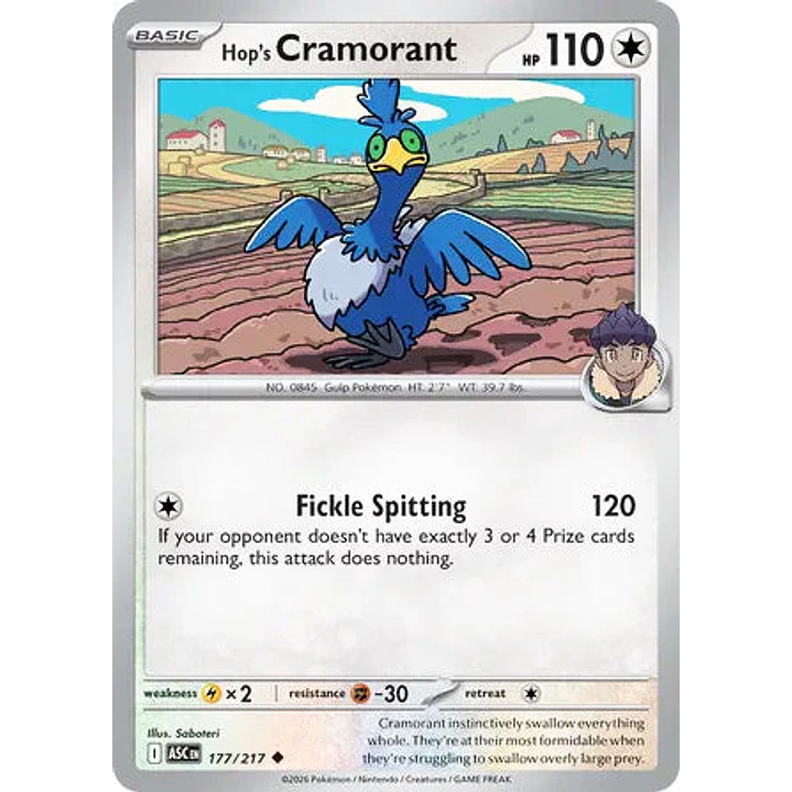 Hop's Cramorant - 177/217 Ascended Heroes 1