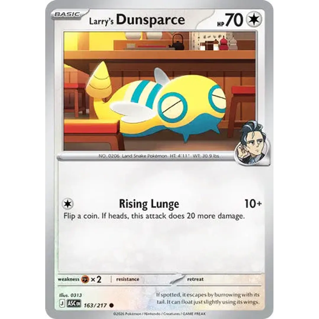 Larry's Dunsparce - 163/217 Ascended Heroes 1