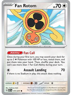 Fan Rotom - 171/217 Ascended Heroes