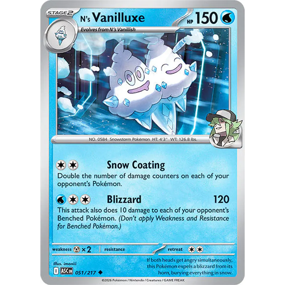 N's Vanilluxe - 051/217 Ascended Heroes 1