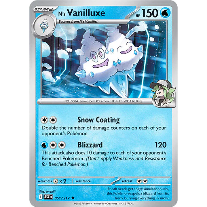 N's Vanilluxe - 051/217 Ascended Heroes 1