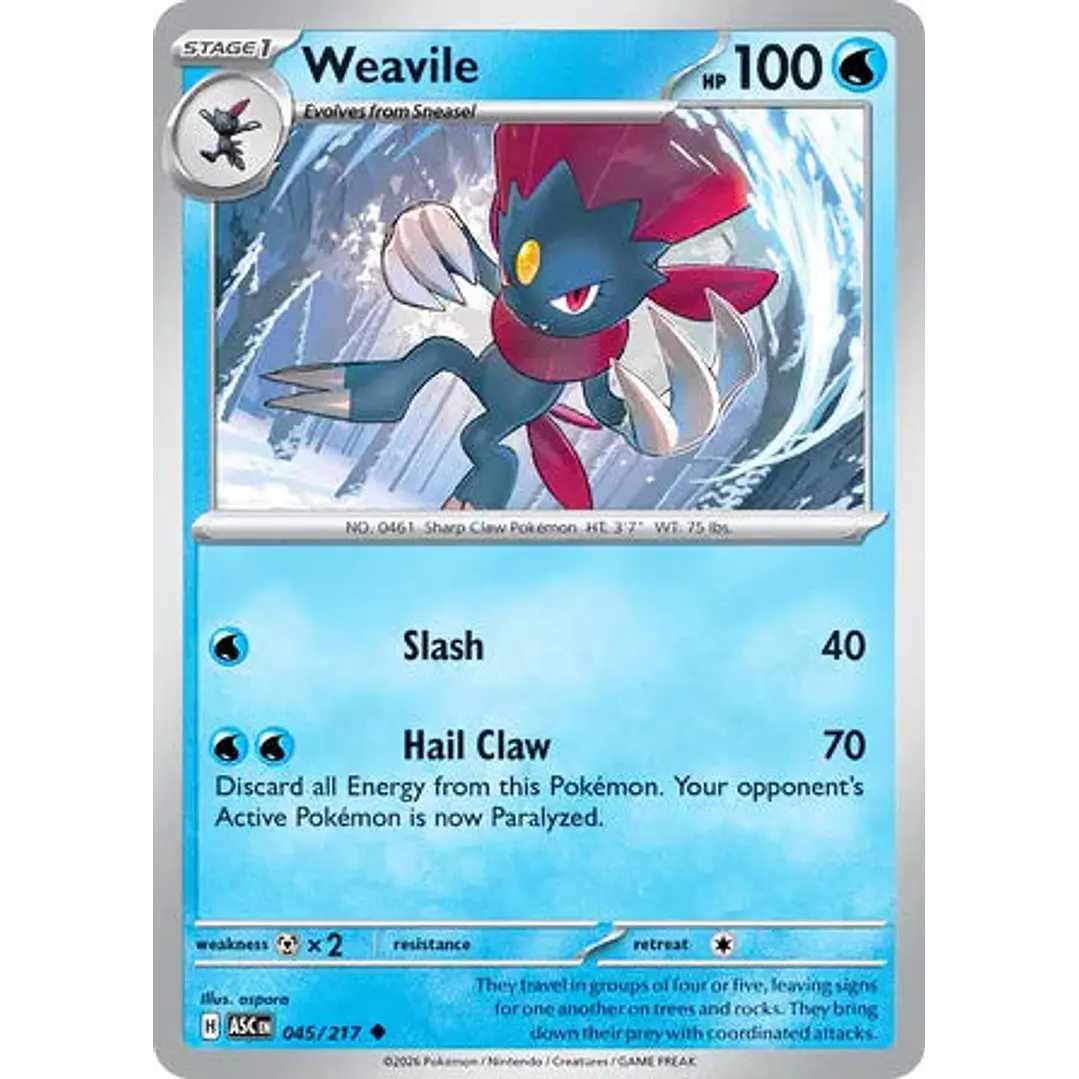 Weavile - 045/217 Ascended Heroes 1