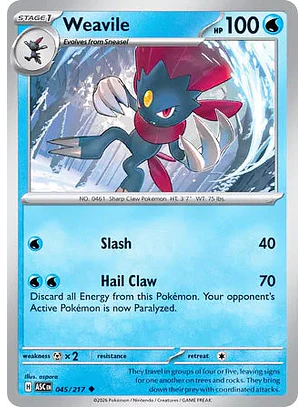 Weavile - 045/217 Ascended Heroes