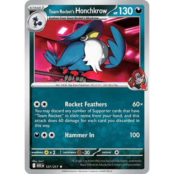 Team Rocket's Honchkrow - 127/217 Ascended Heroes 1