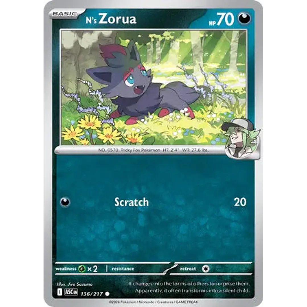 N's Zorua - 136/217 Ascended Heroes 1