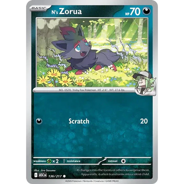 N's Zorua - 136/217 Ascended Heroes 1