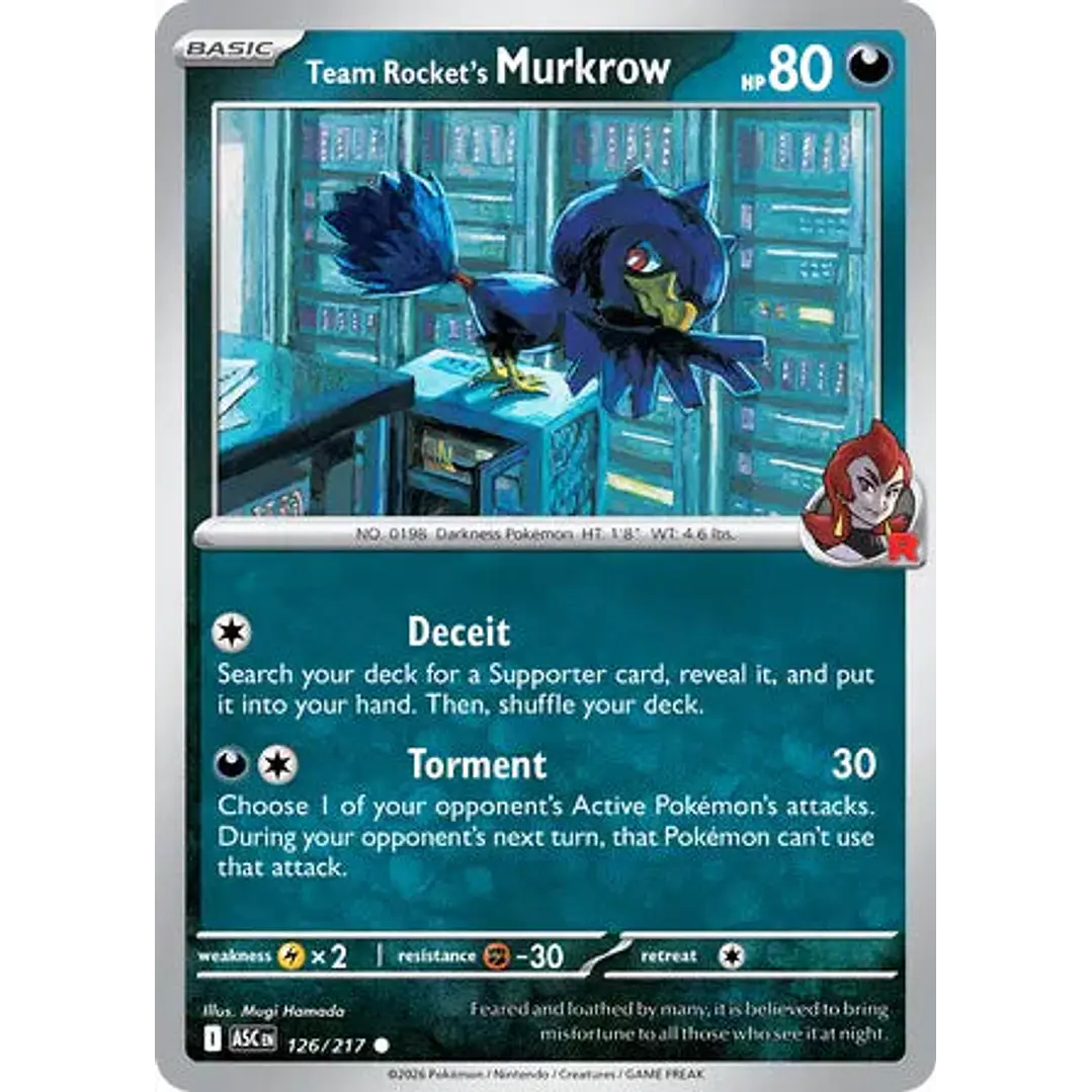 Team Rocket's Murkrow - 126/217 Ascended Heroes 1