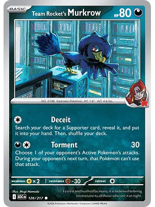 Team Rocket's Murkrow - 126/217 Ascended Heroes