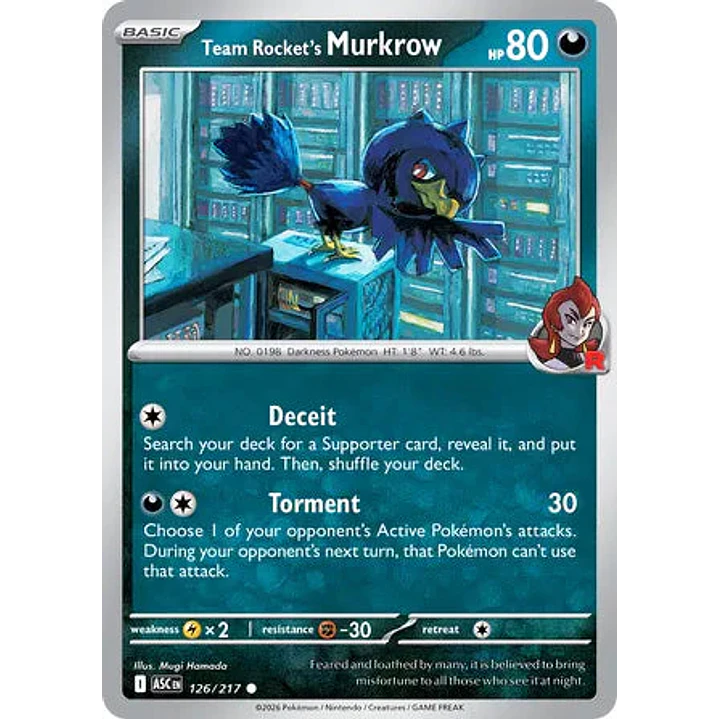 Team Rocket's Murkrow - 126/217 Ascended Heroes 1