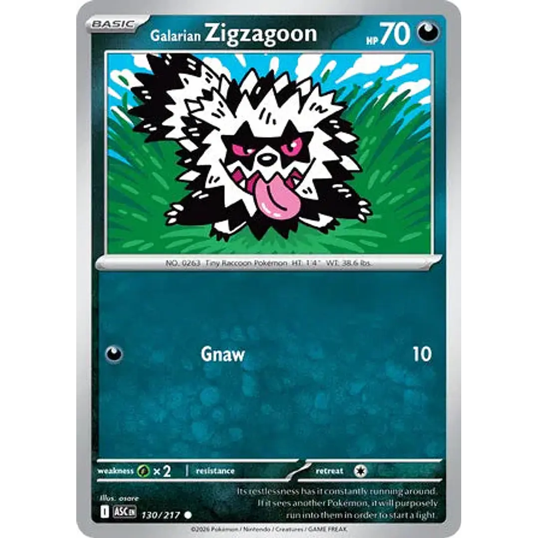 Galarian Zigzagoon - 130/217 Ascended Heroes 1