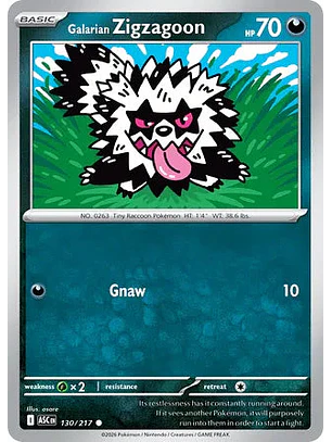 Galarian Zigzagoon - 130/217 Ascended Heroes