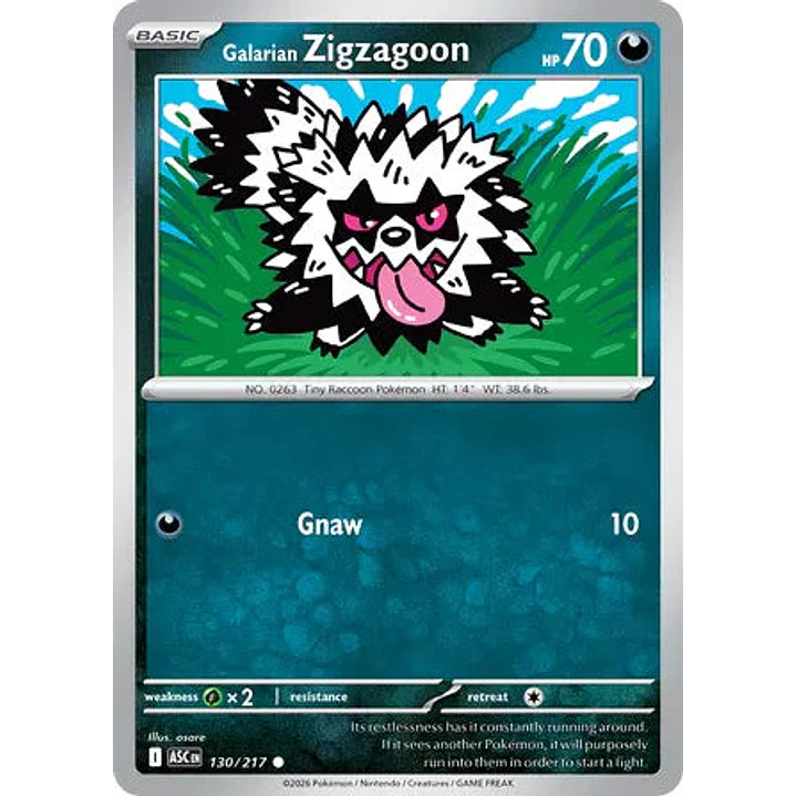Galarian Zigzagoon - 130/217 Ascended Heroes 1