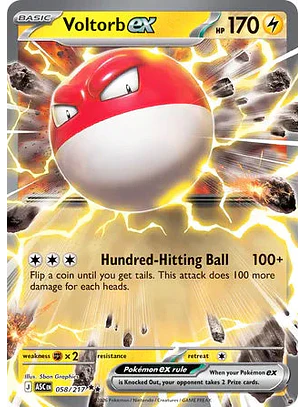 Voltorb ex - 058/217 Ascended Heroes